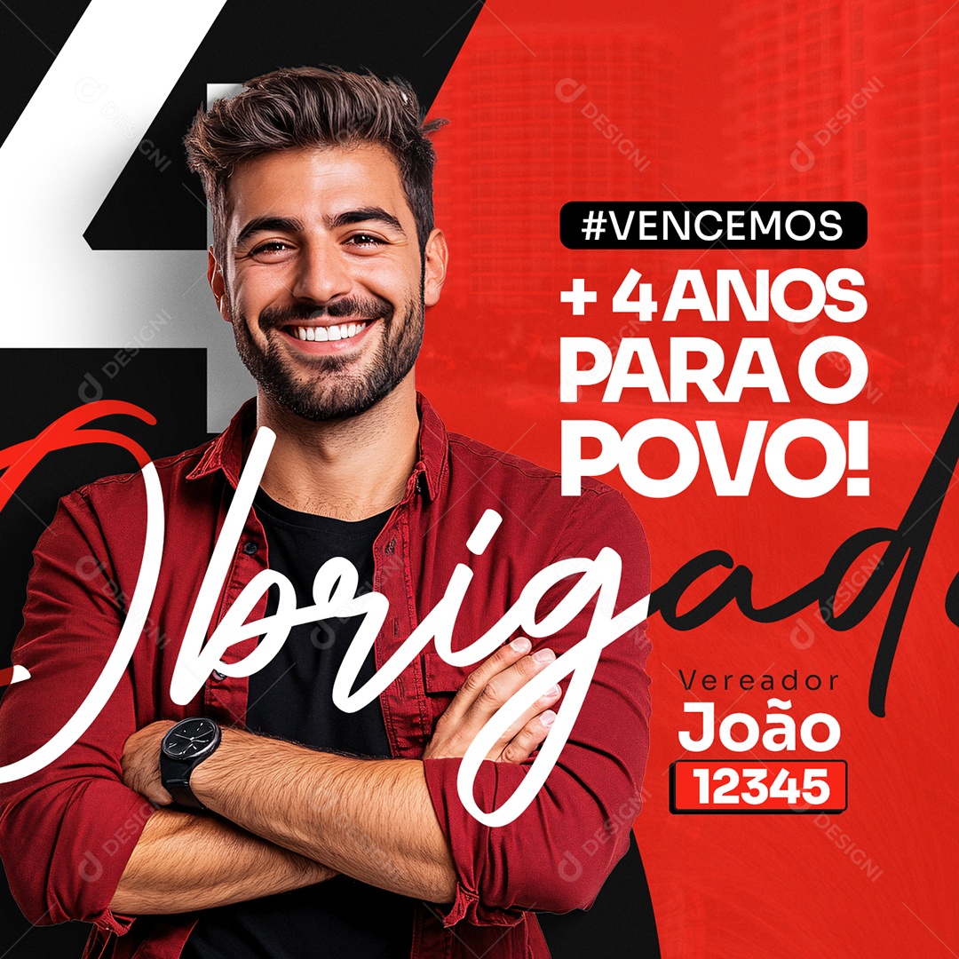 Política Eleições Vitoria Vereador João Social Media PSD Editável