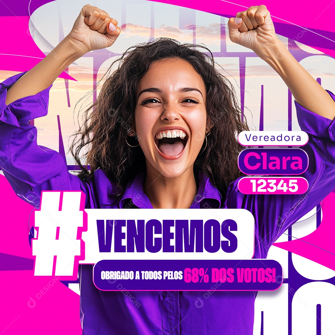 Política Eleições Vitoria Vereadora Clara Social Media PSD Editável