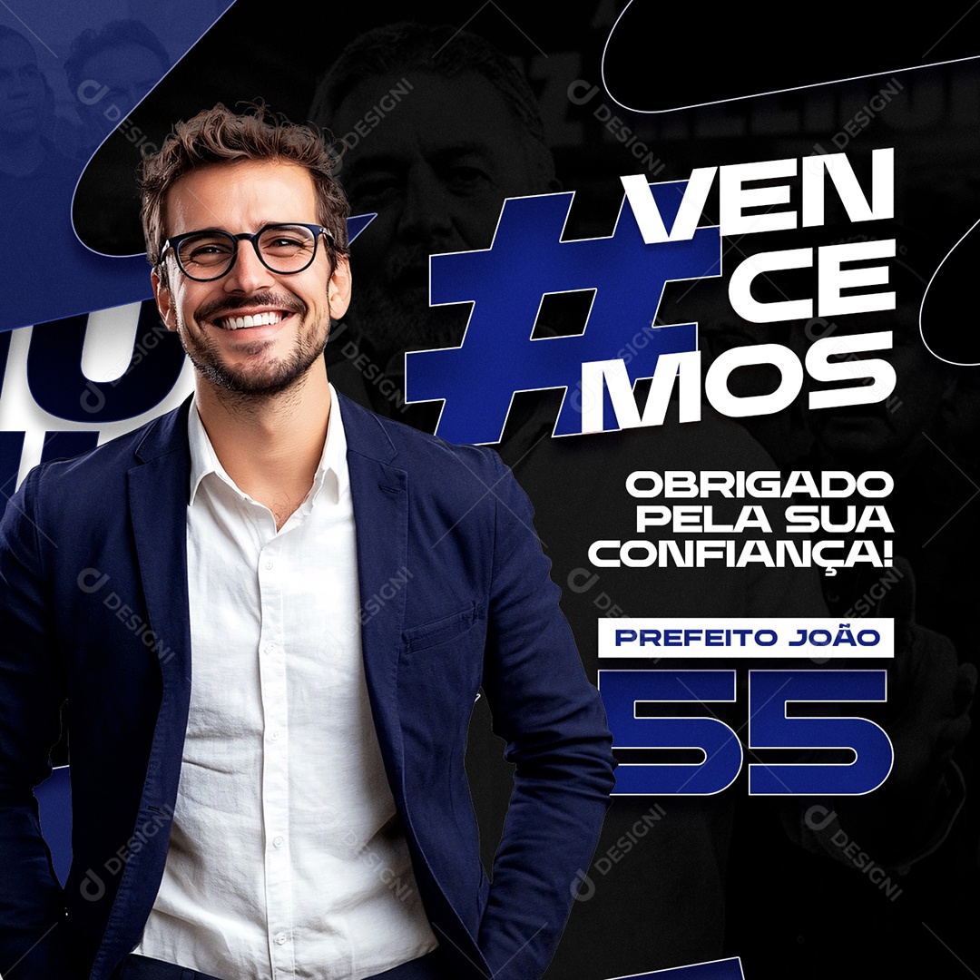 Política Eleições Vitoria Prefeito João Social Media PSD Editável