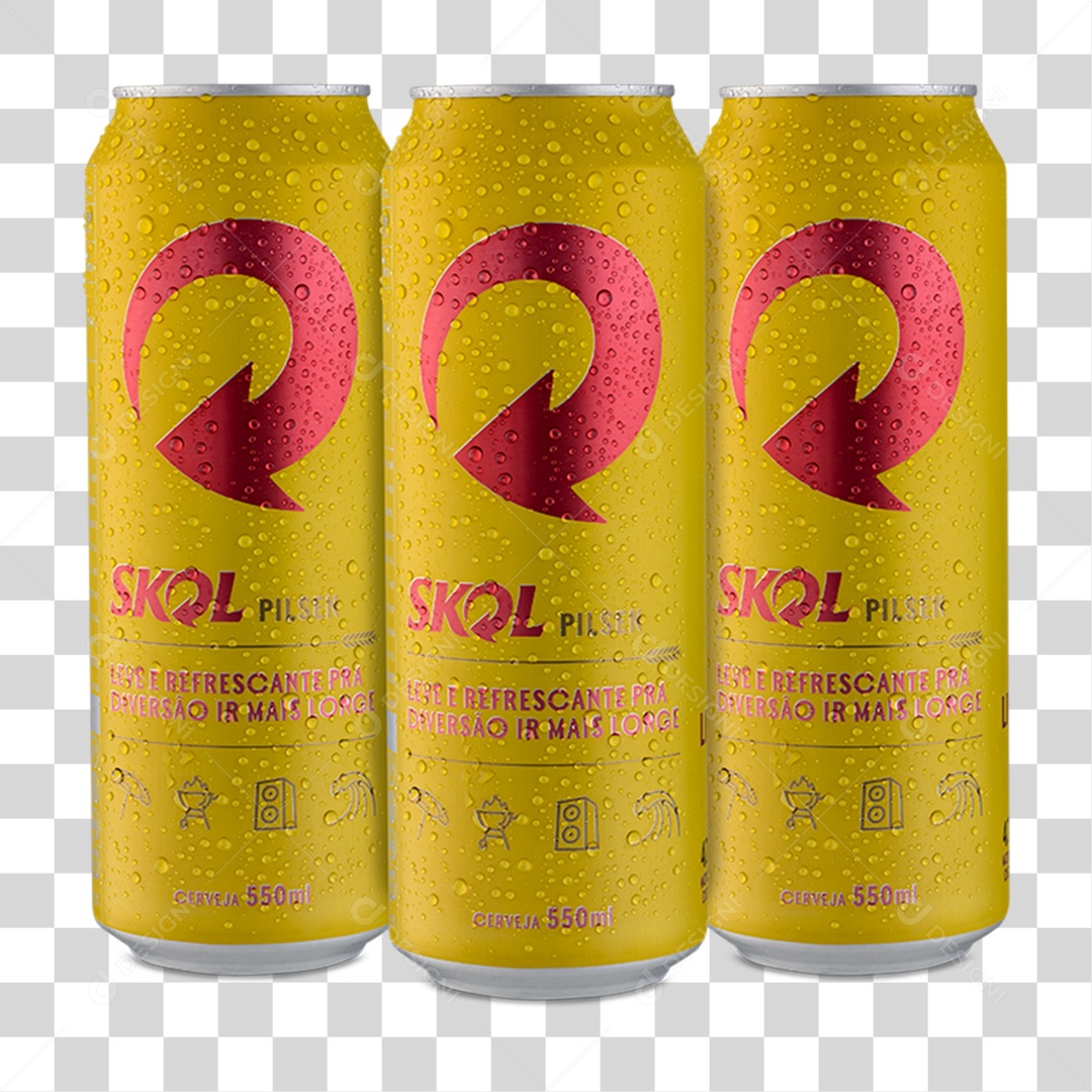 Bebida Cerveja Skol PNG Transparente