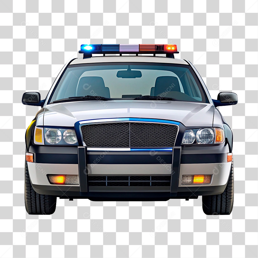 Elemento 3D Carro da polícia PNG Transparente