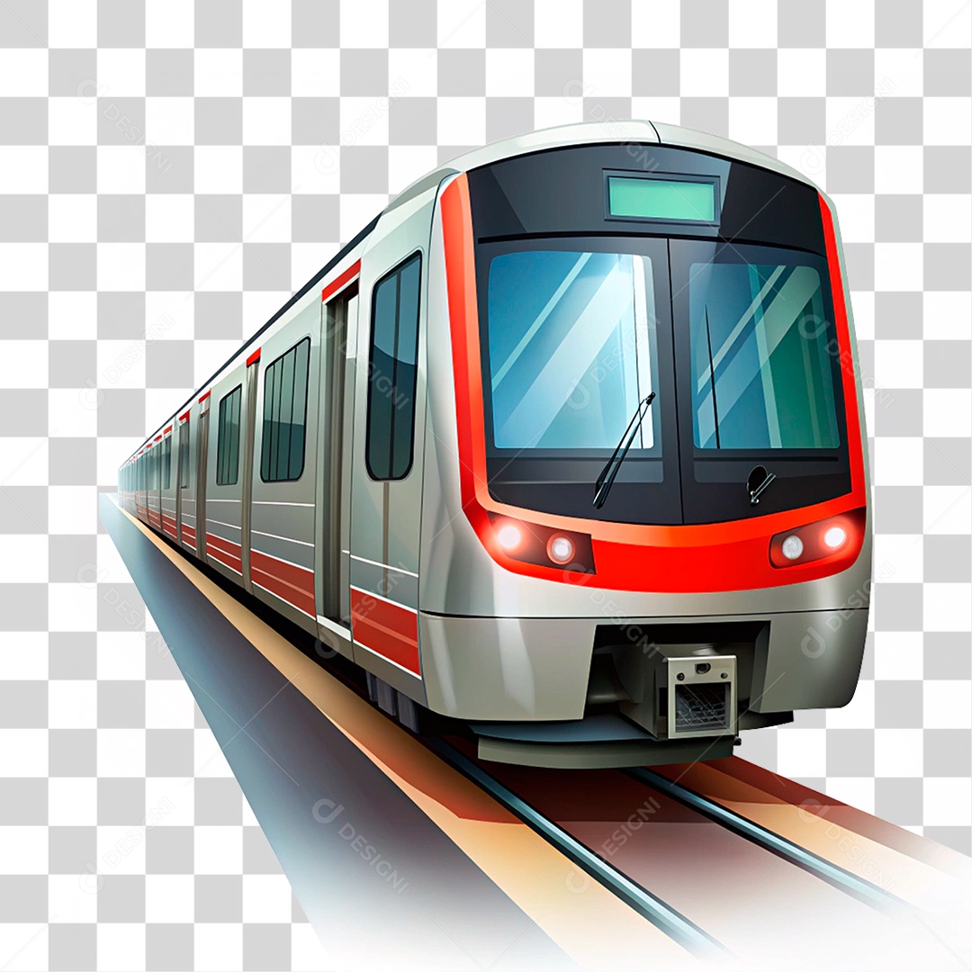 Elemento 3D Metro PNG Transparente