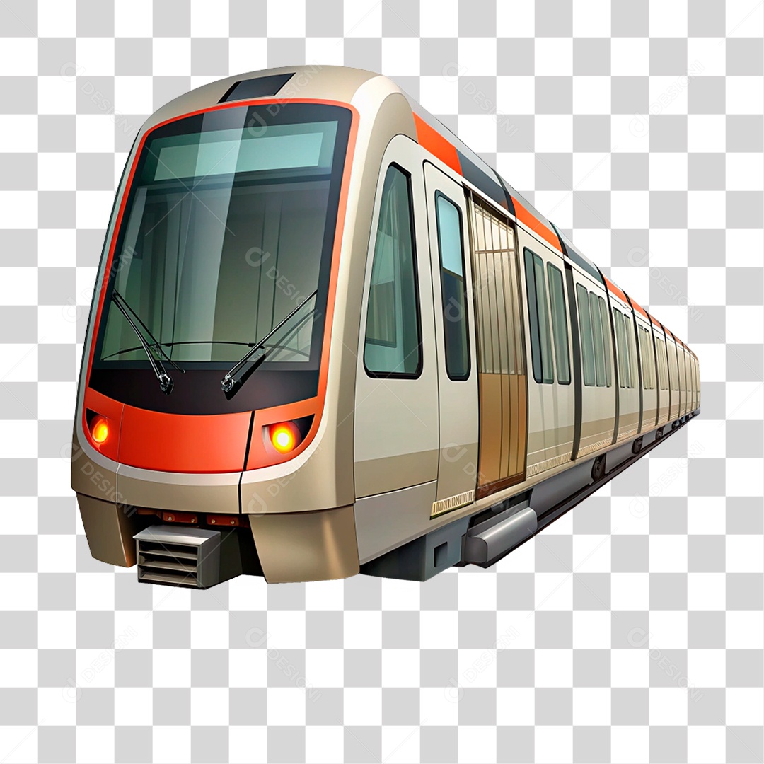 Elemento 3D Metro PNG Transparente