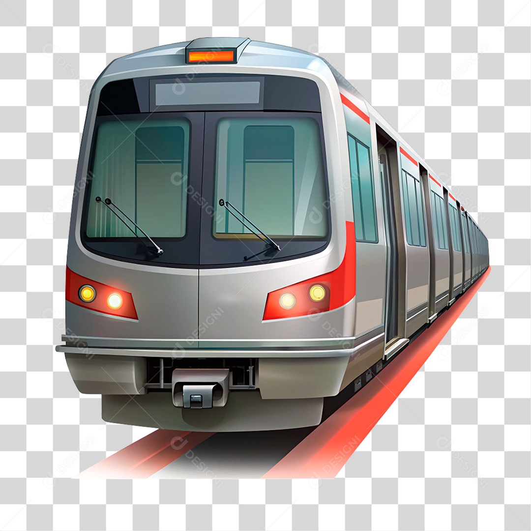 Elemento 3D Metro PNG Transparente