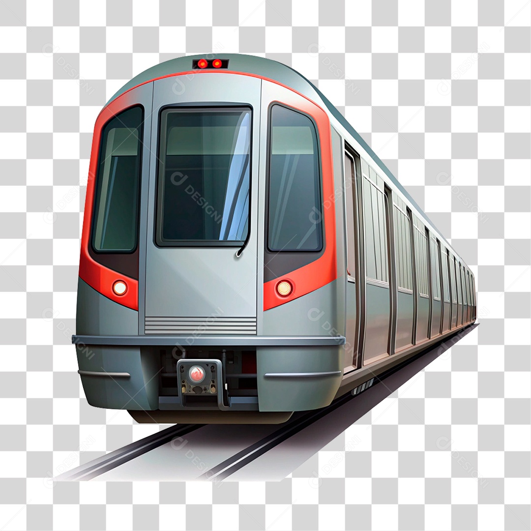 Elemento 3D Metro PNG Transparente