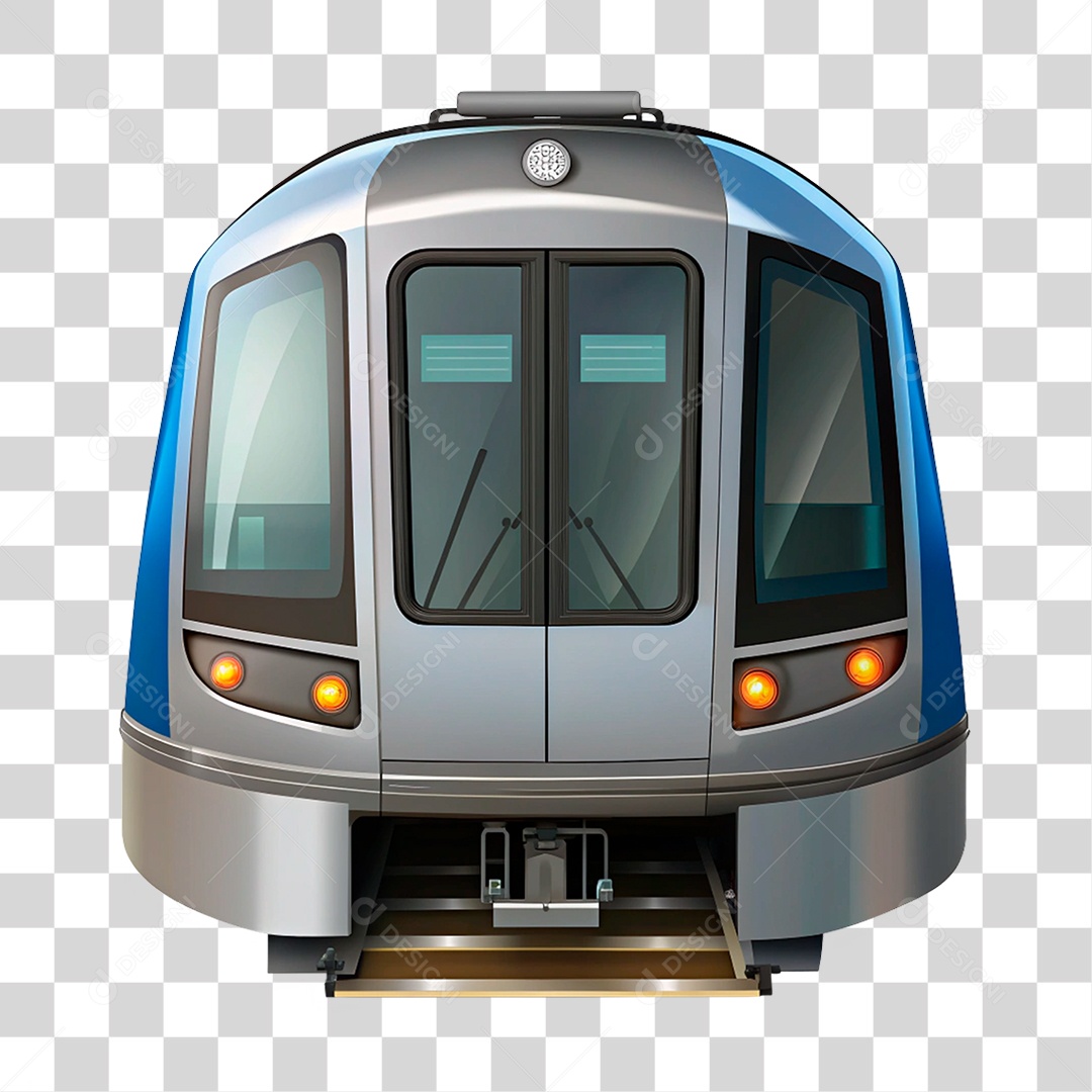 Elemento 3D Metrô PNG Transparente