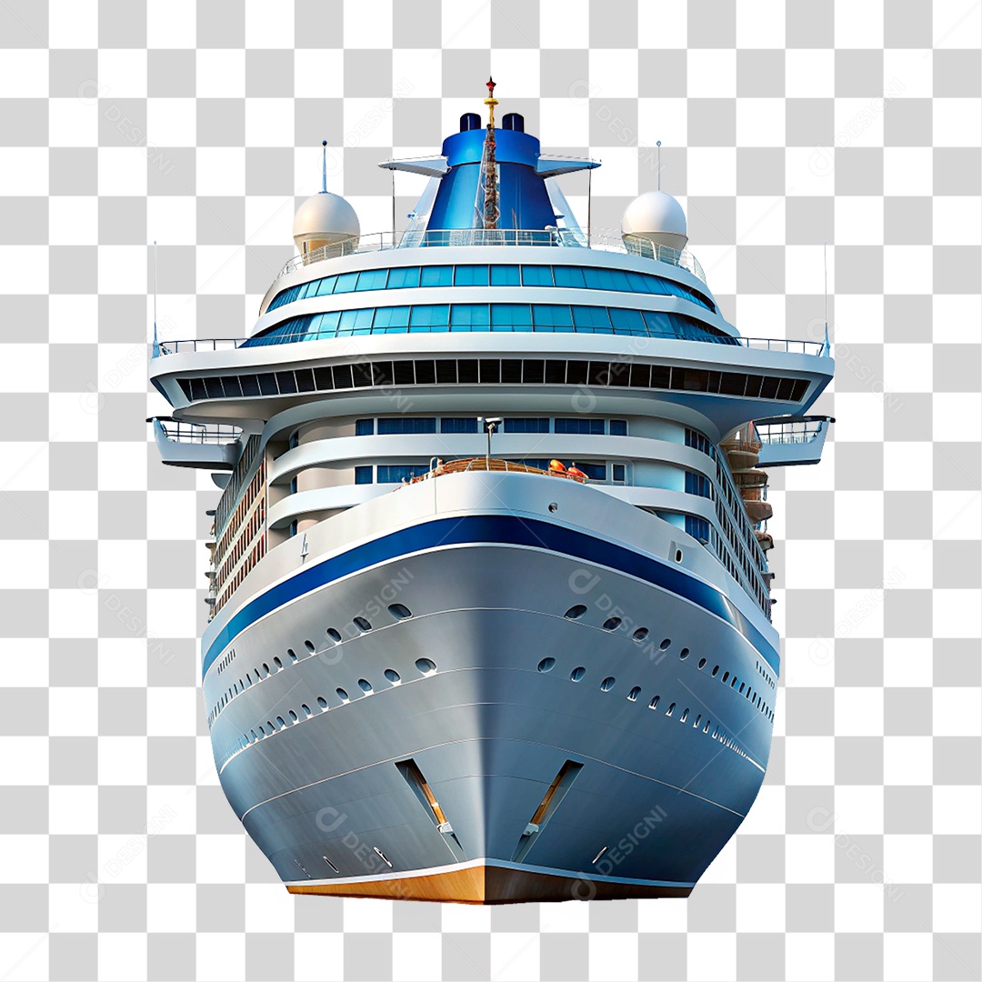 Elemento 3D Navio PNG Transparente