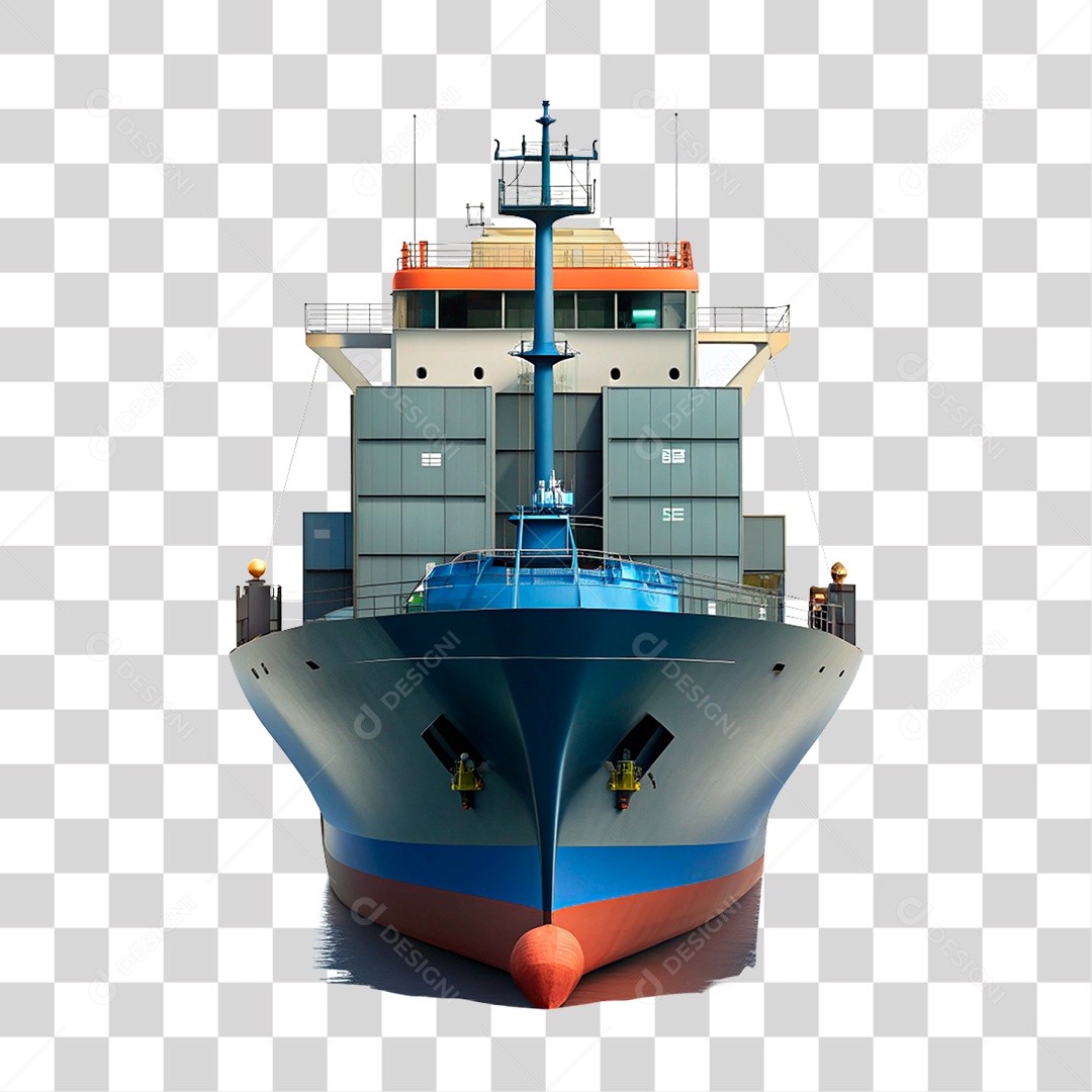 Elemento 3D Navio PNG Transparente