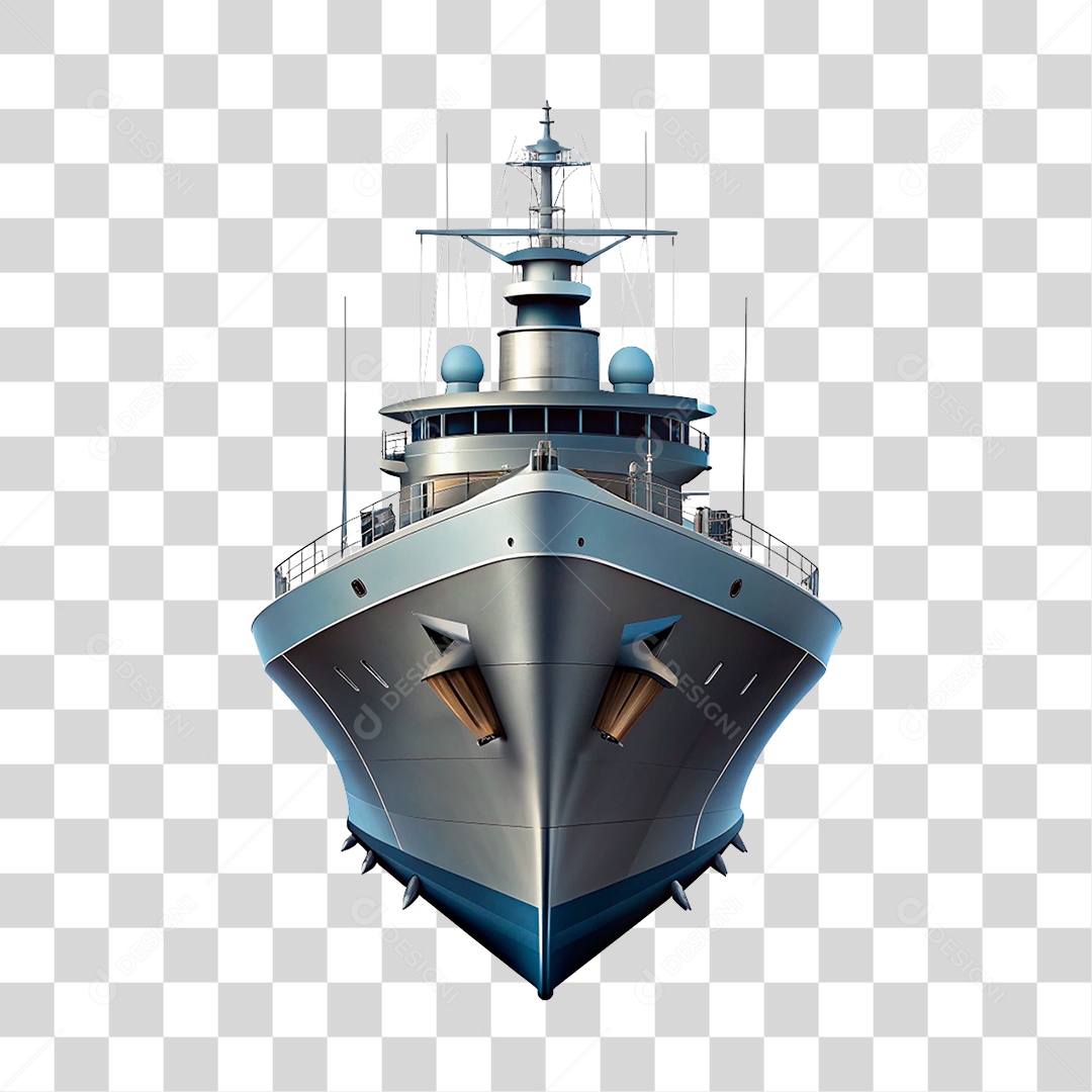 Elemento 3D Navio PNG Transparente