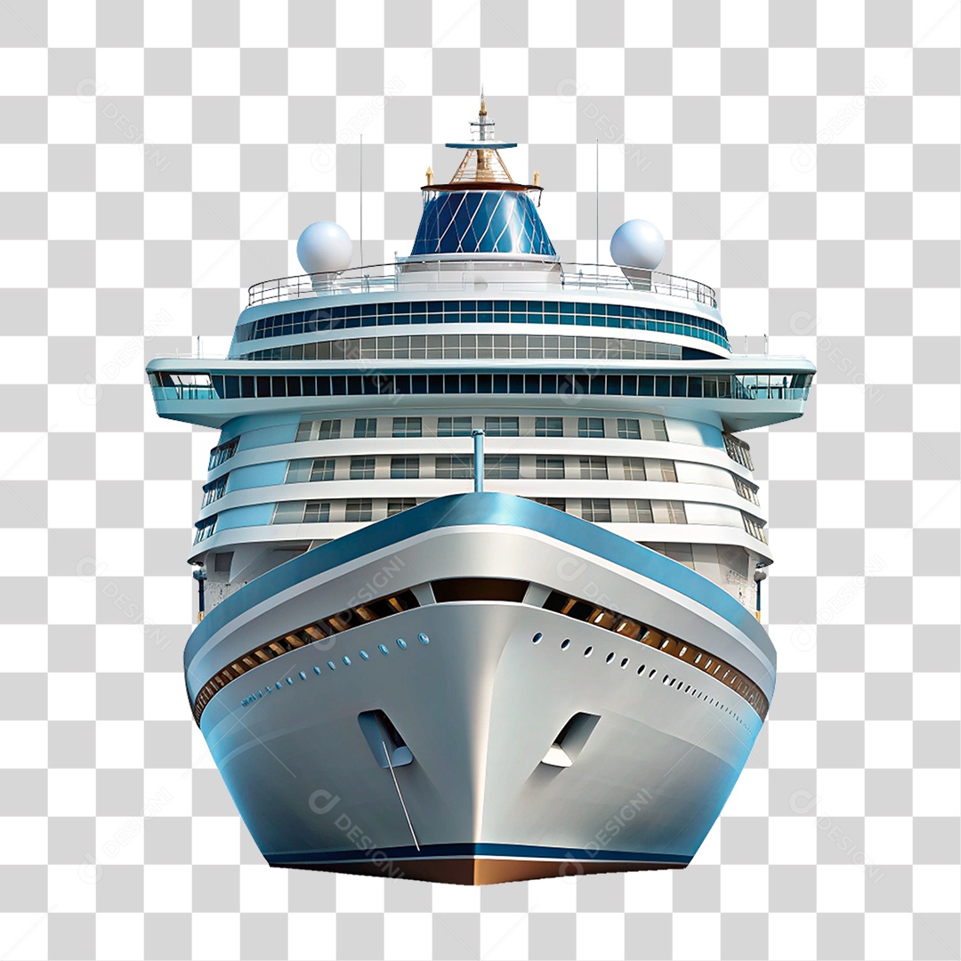 Elemento 3D Navio PNG Transparente