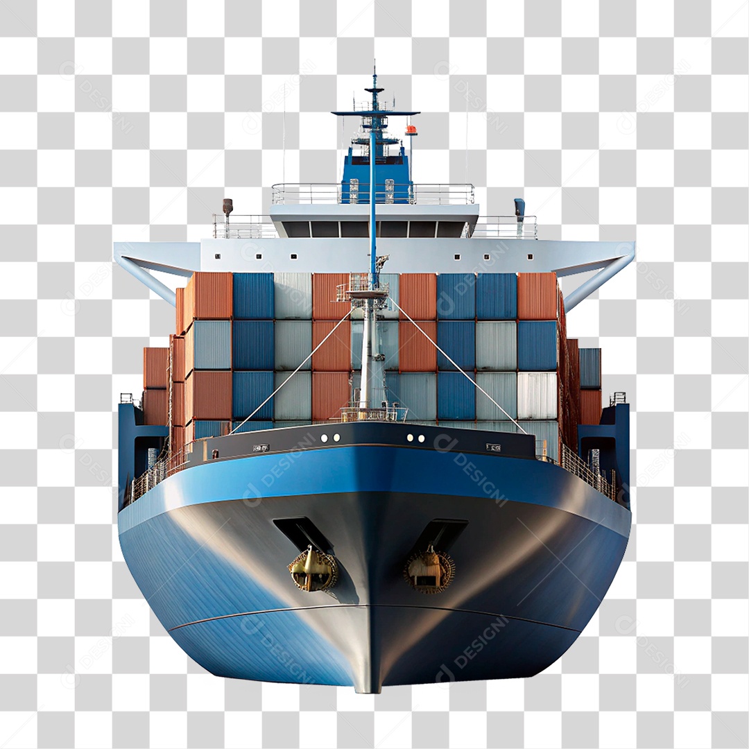 Elemento 3D Navio PNG Transparente