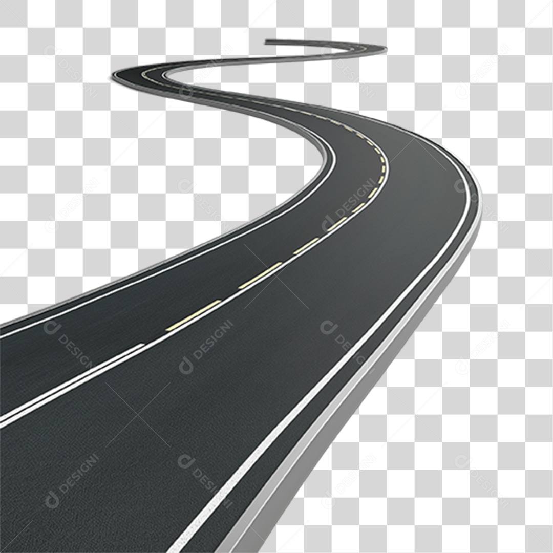 Estrada de Asfalto PNG Transparente