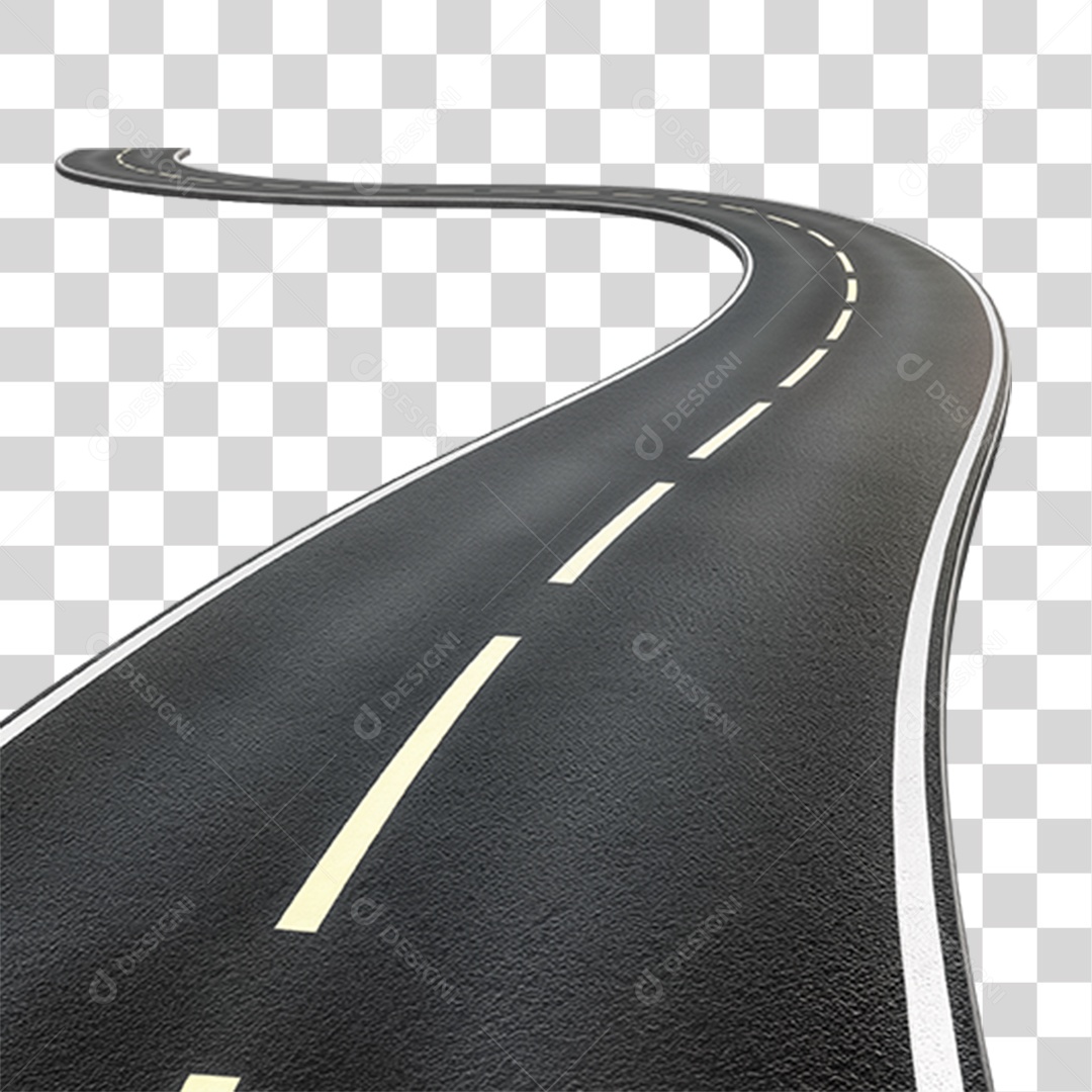 Estrada de Asfalto PNG Transparente