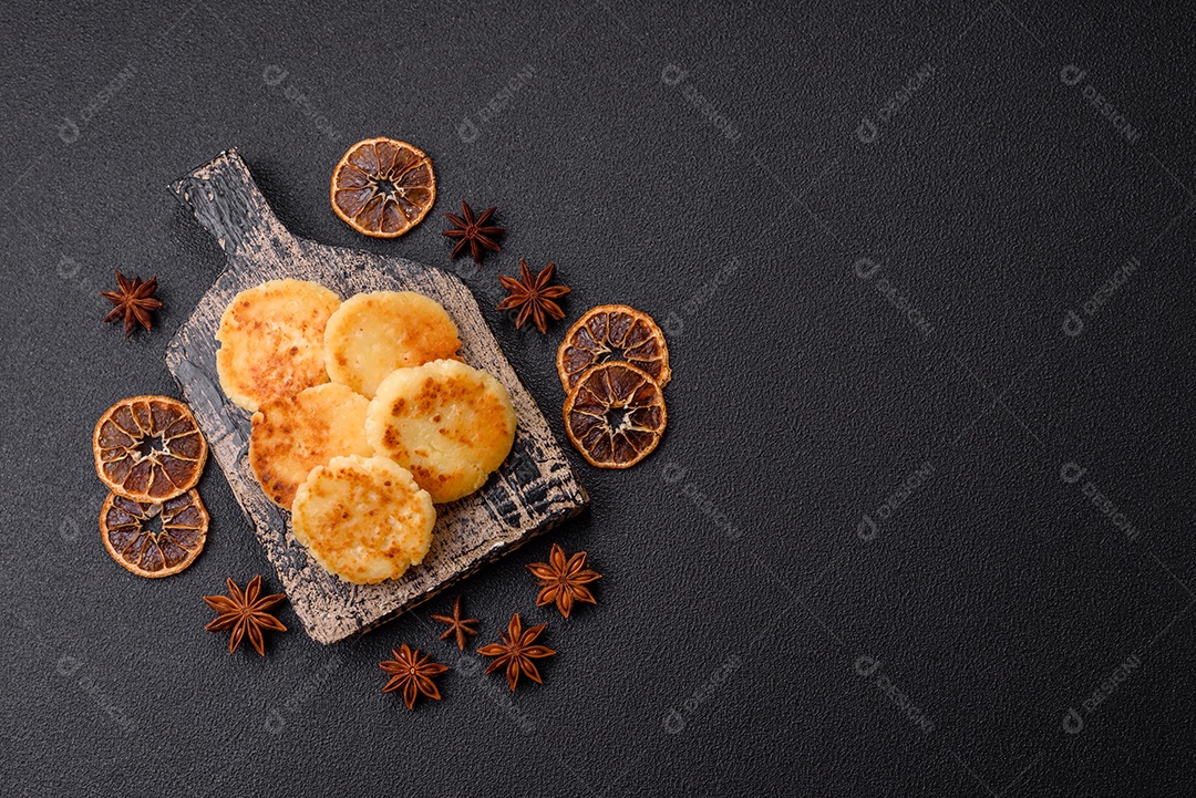 Minis panquecas de queijo doce deliciosas