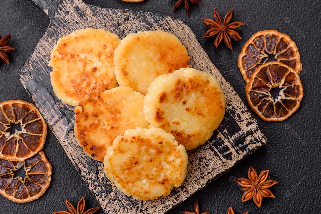 Minis panquecas de queijo doce deliciosas