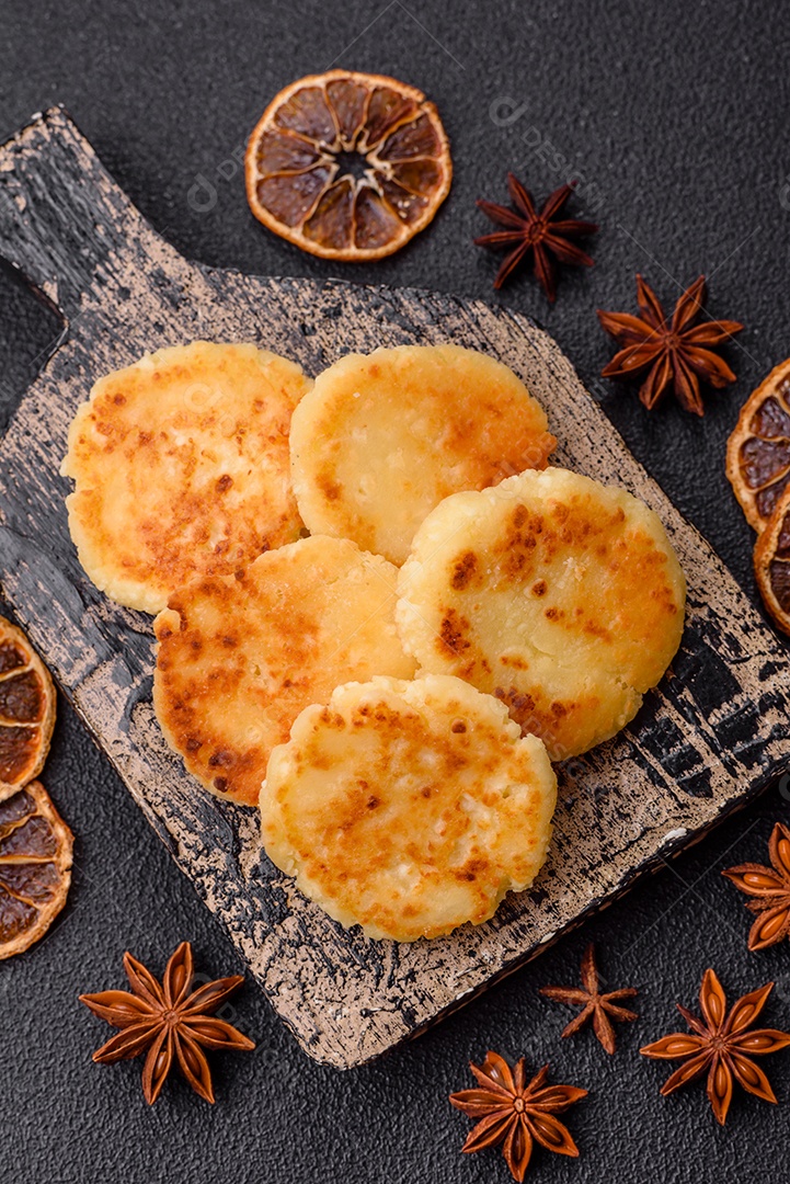 Minis panquecas de queijo doce deliciosas