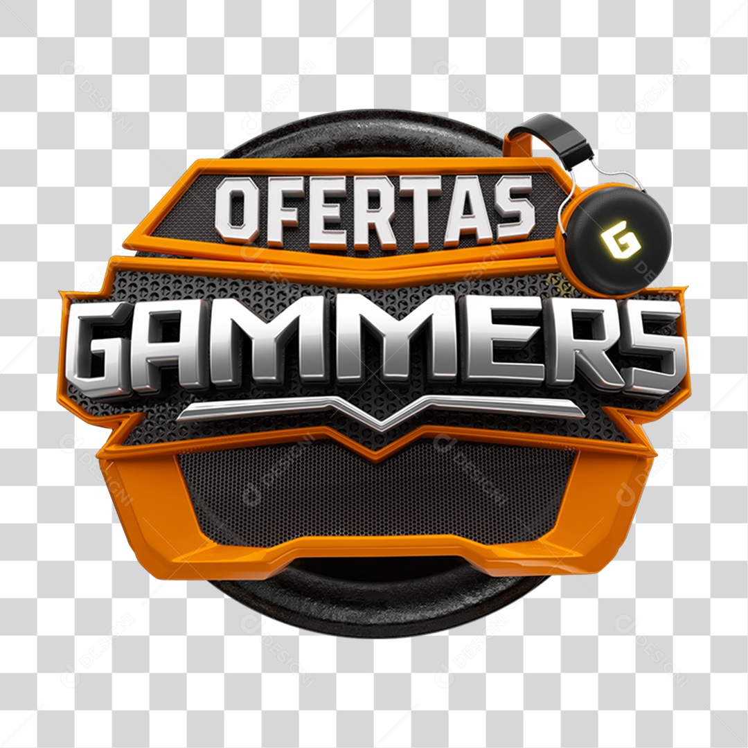 Selo 3D Ofertas Gammers PNG Transparente