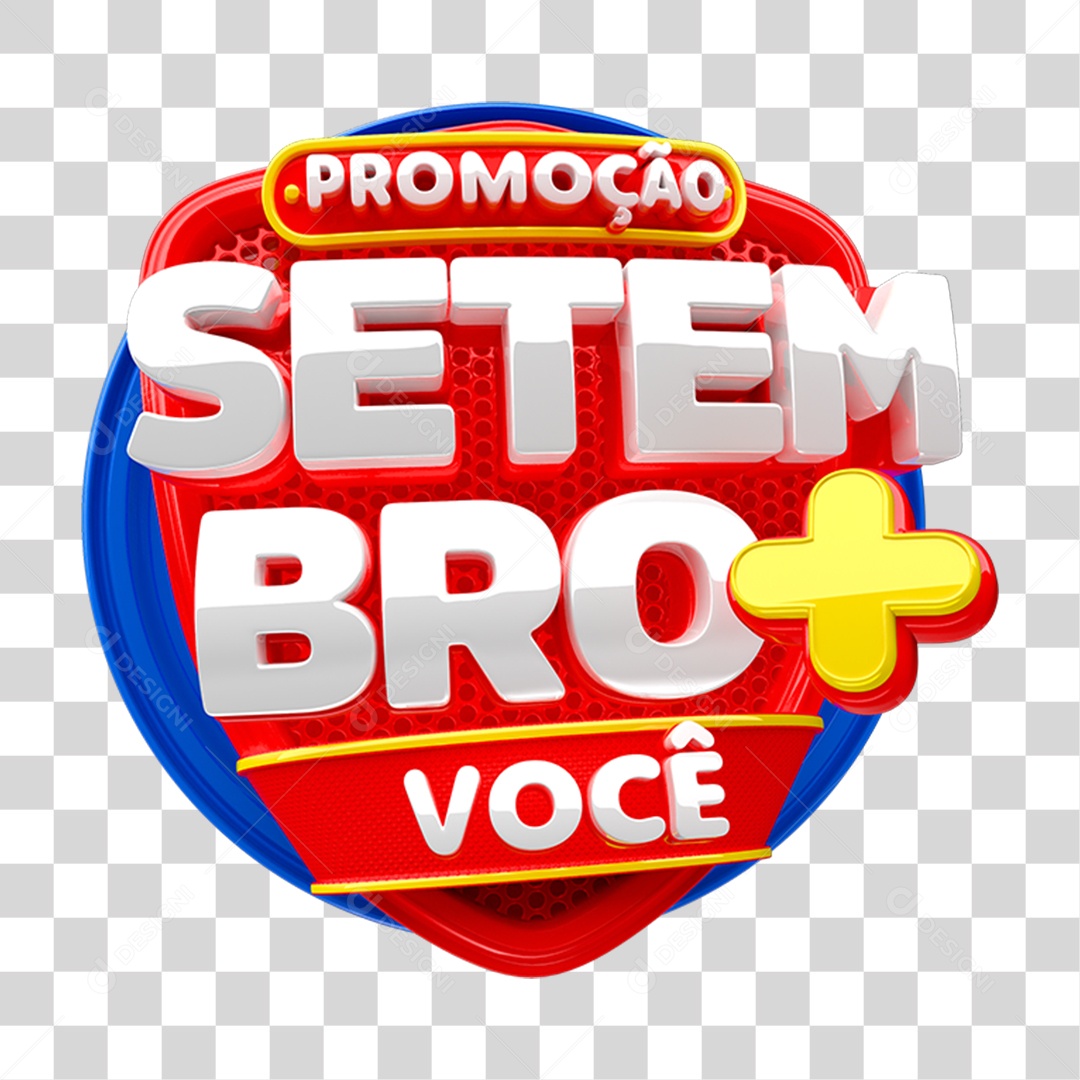 Selo 3D Promoção Setembro + Você PNG Transparente