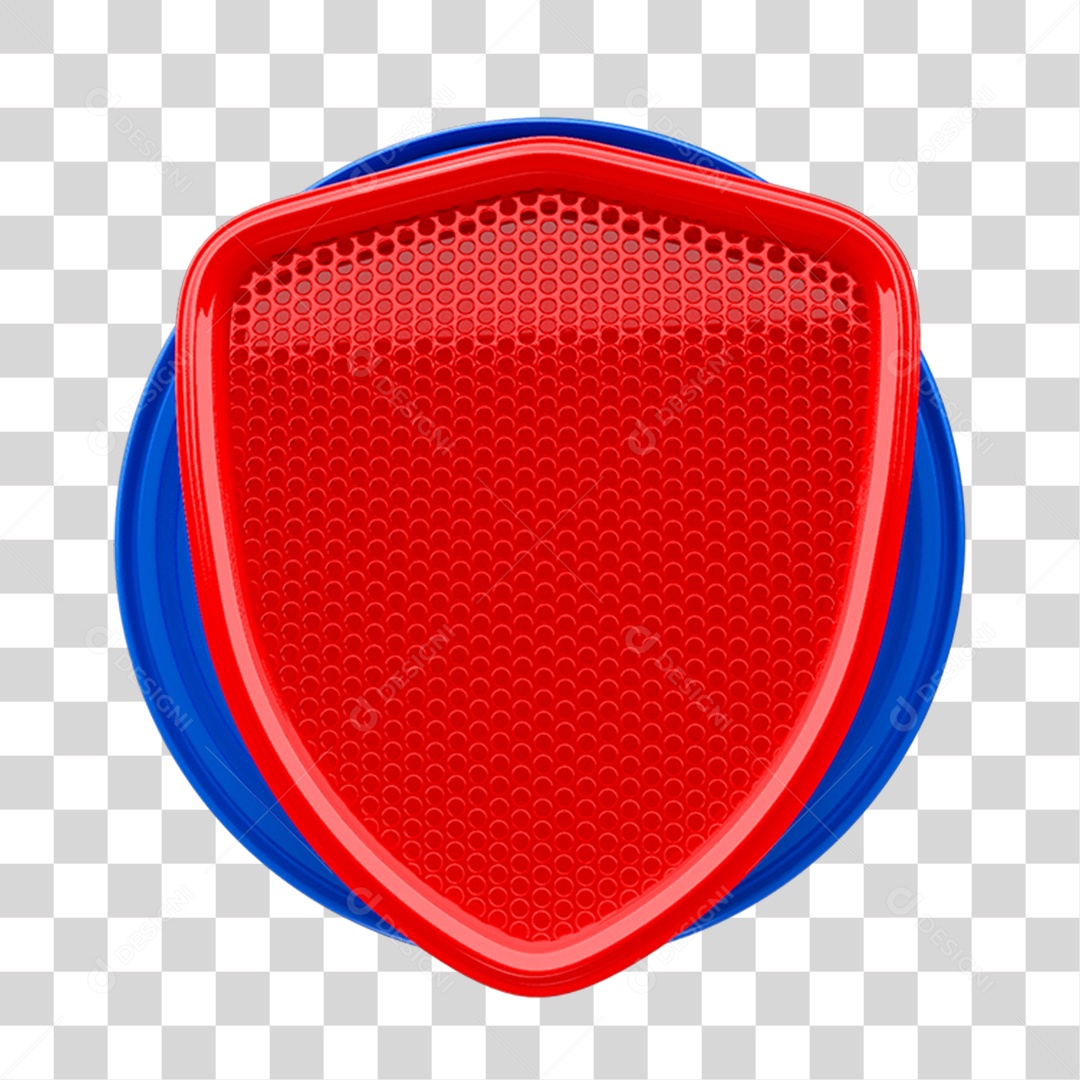 Elemento 3D Escudo Placa PNG Transparente