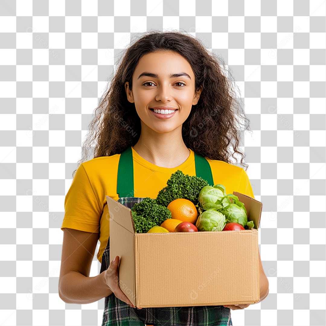 Person working in PNG Supermarket Transparent