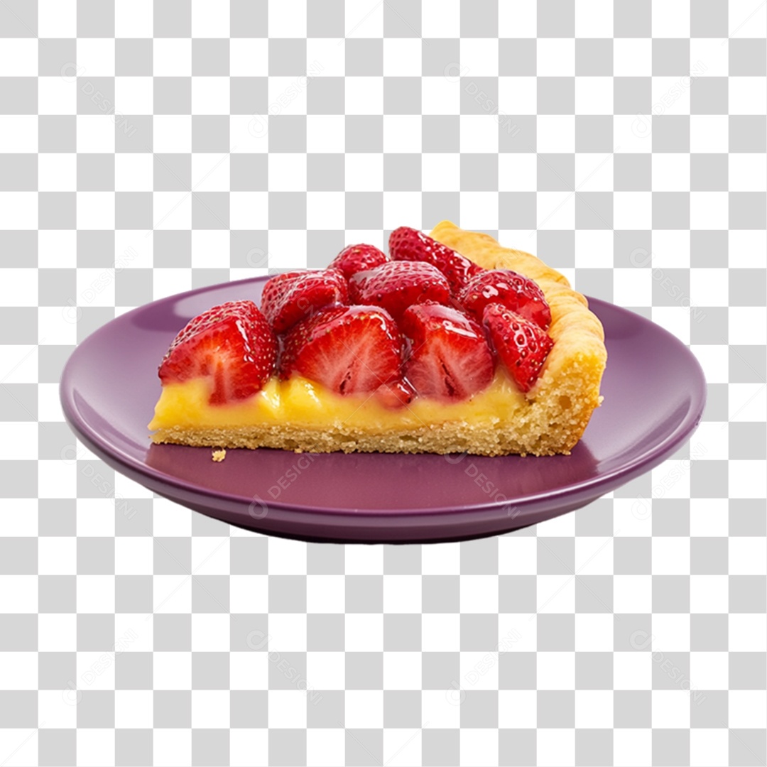 Elemento 3D Bolo no Prato PNG Transparente