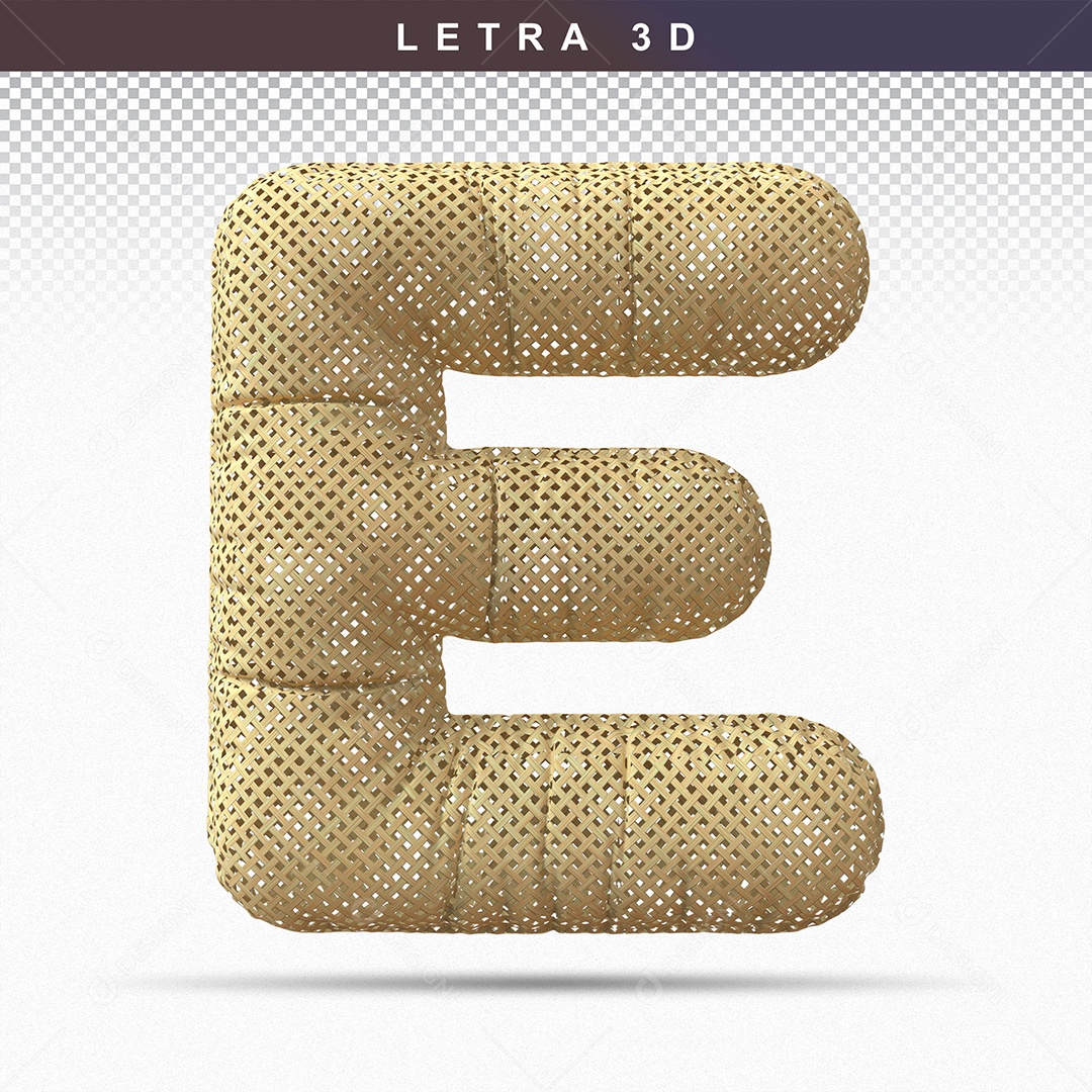 Letra 3D E Balão Dourado Elemento Para Composição PSD