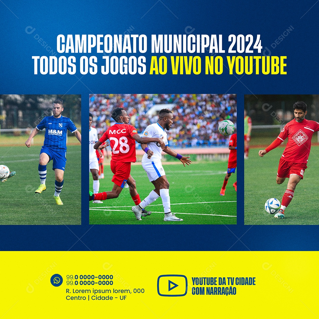 Campeonato Municipal Social Media PSD Editável