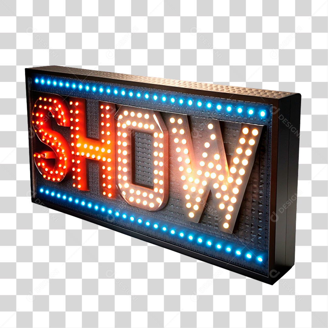 Selo 3D Show Placa PNG Transparente