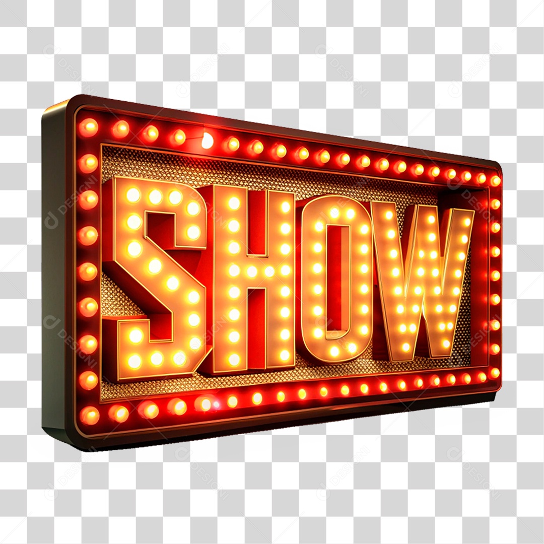 Selo 3D Show Placa PNG Transparente