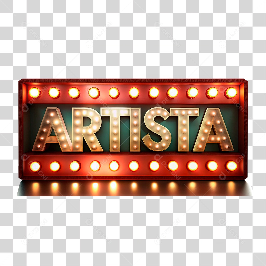 Selo 3D Artista Placa PNG Transparente