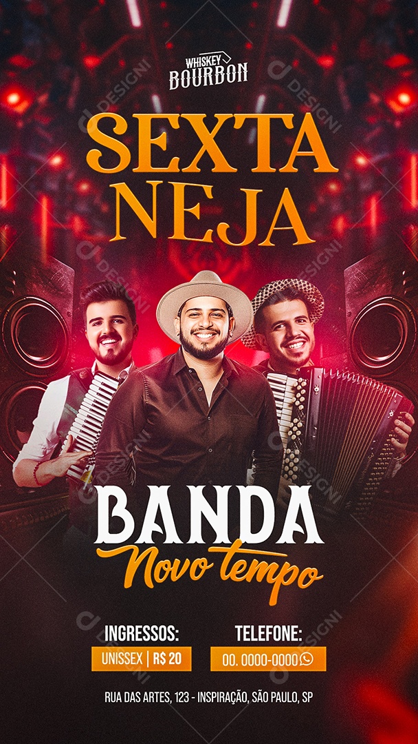 Story Flyer Sexta Neja Banda Novo Tempo Social Media PSD Editável