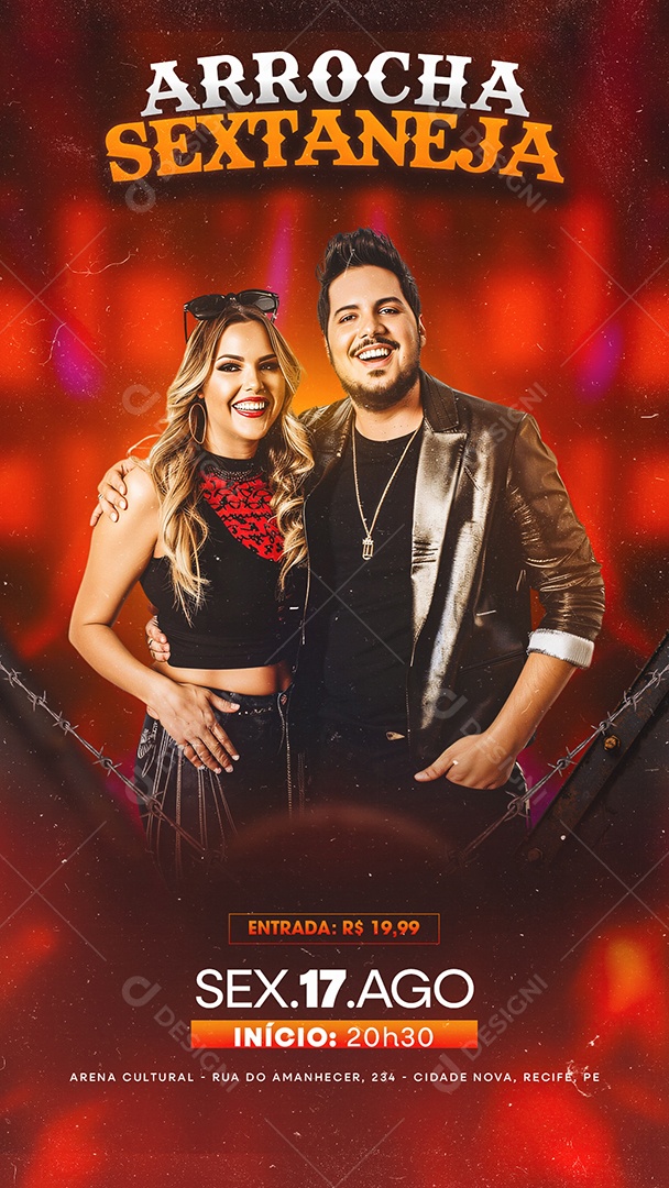 Story Flyer Arrocha Sextaneja Social Media PSD Editável