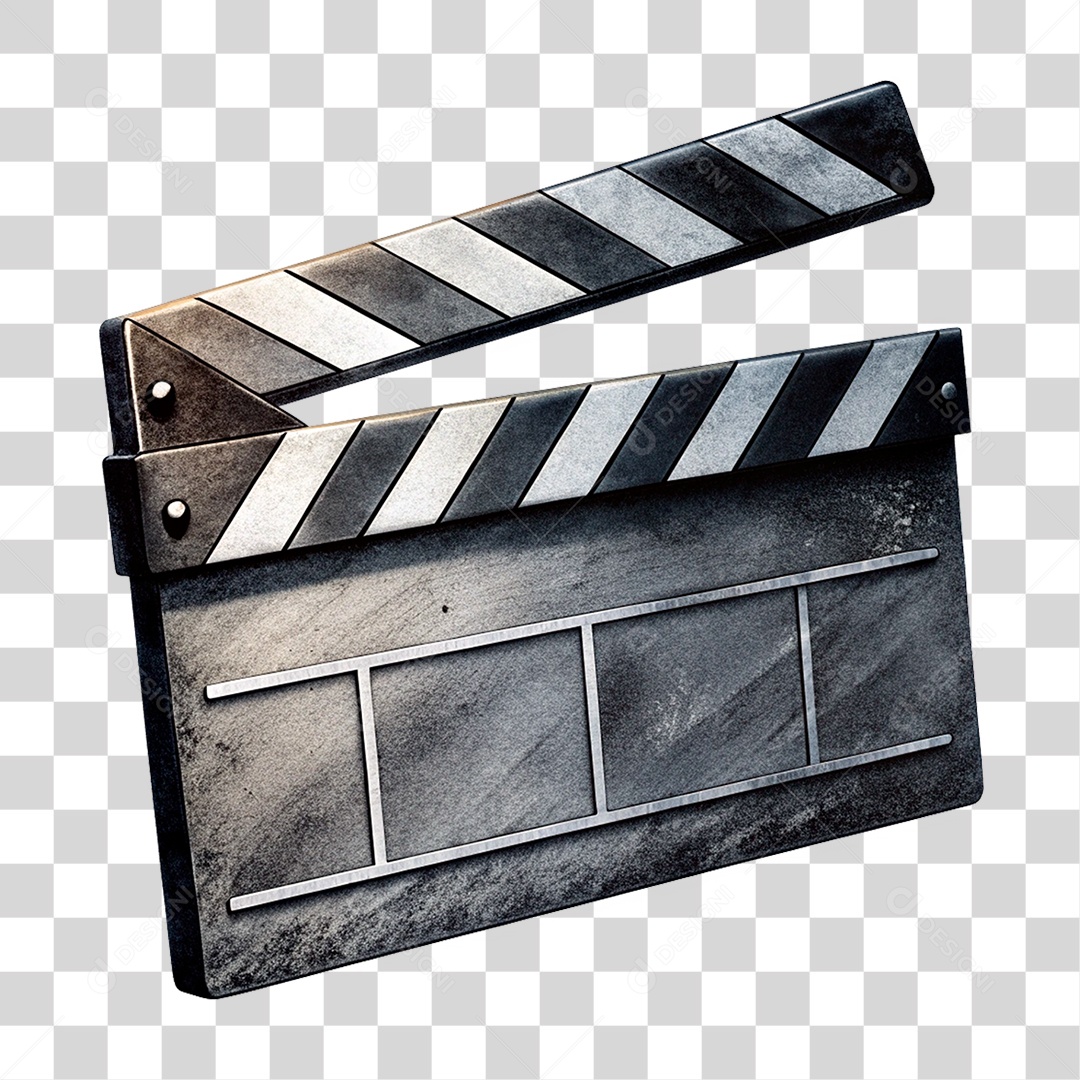 Elemento 3D Claquete PNG Trasparente