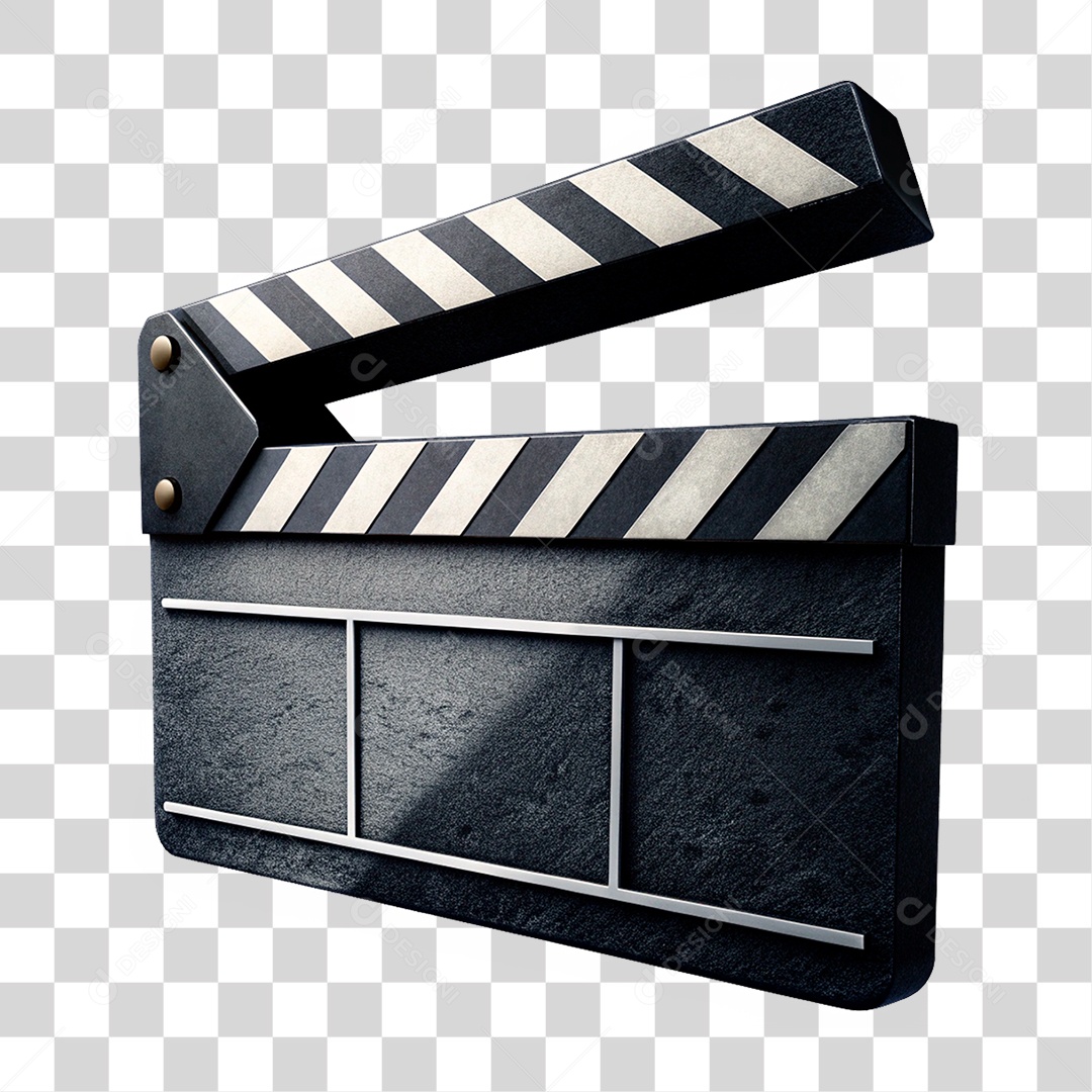 Elemento 3D Claquete PNG Trasparente