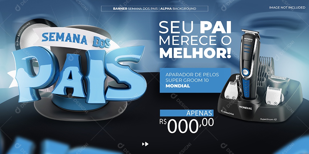 Banner Semana Dos Pais Maquiná Social Media PSD Editável