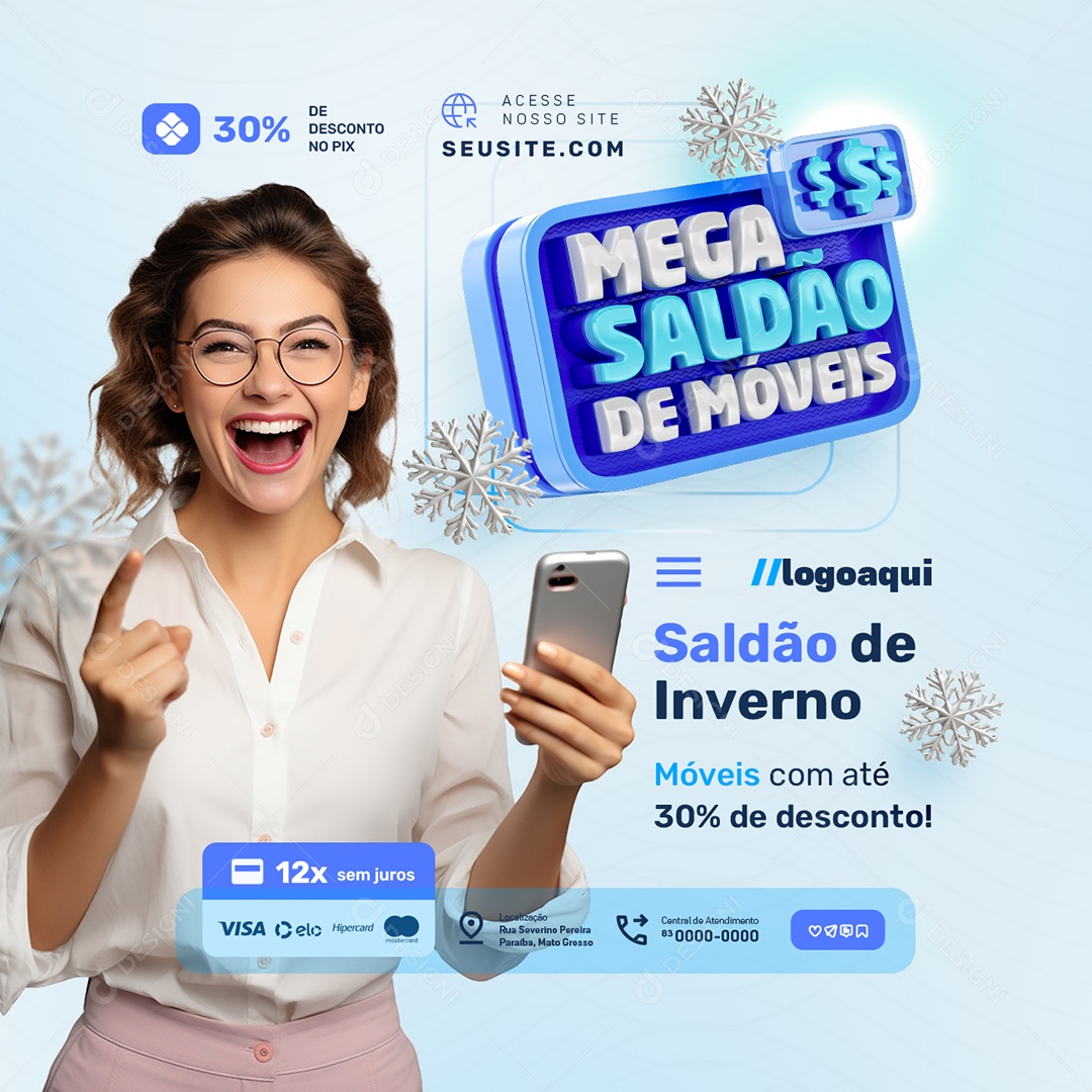 Mega Saldão de Móveis Social Media PSD Editável