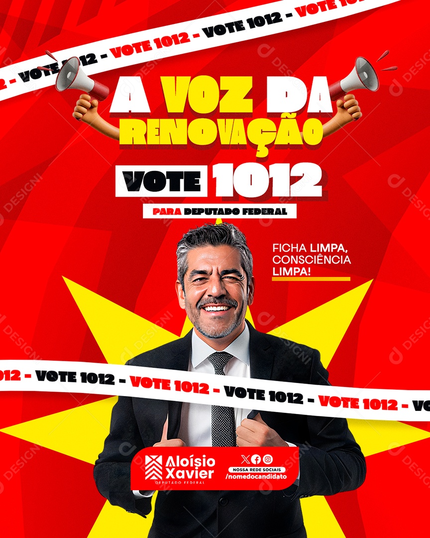 Política A Voz da Renovação Social Media PSD Editável