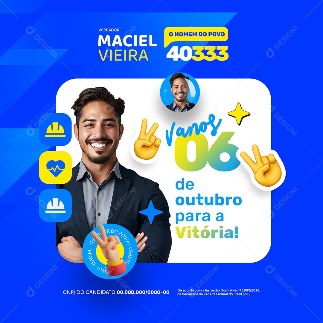 Política Eleição Vamos Social Media PSD Editável
