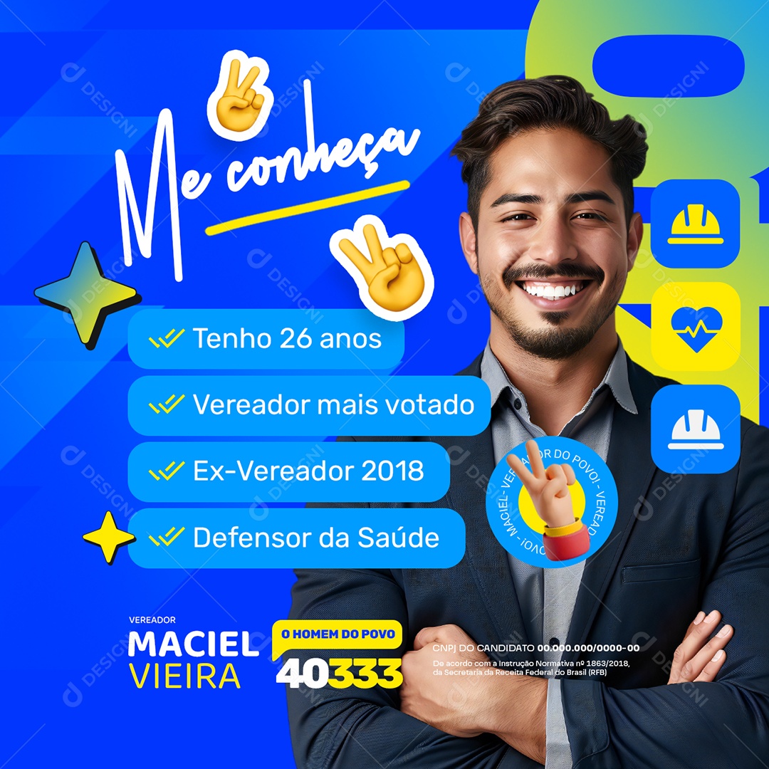 Política Eleição Me Conheça Social Media PSD Editável