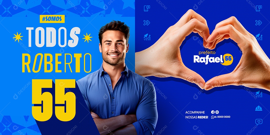 Banner Política Roberto Social Media PSD Editável