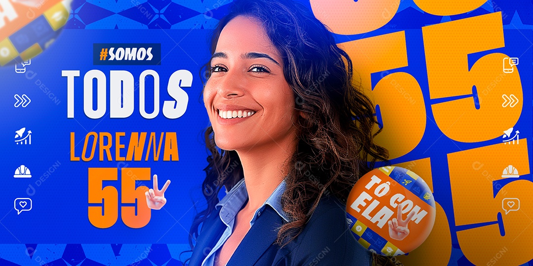 Banner Política Somos todos Lorenna Social Media PSD Editável