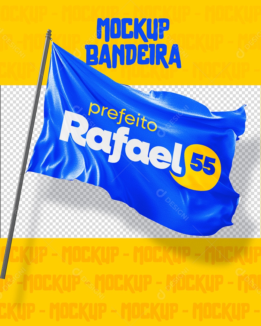 Mockup Bandeira de Política PSD Editável
