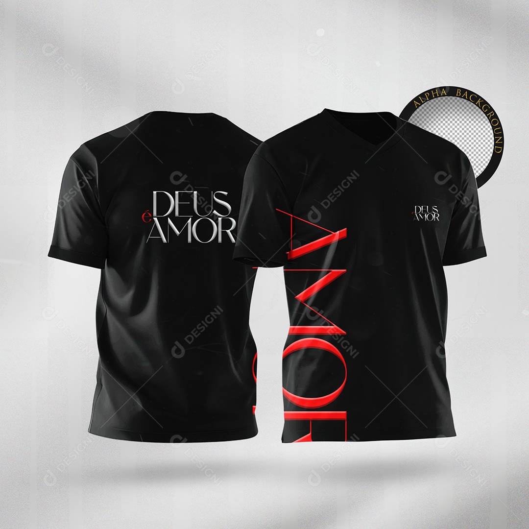 Mockup de Camiseta Gospel PSD Editável