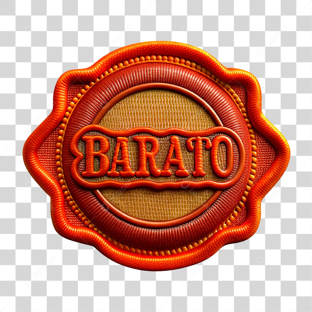 Selo 3D Barato PNG Transparente