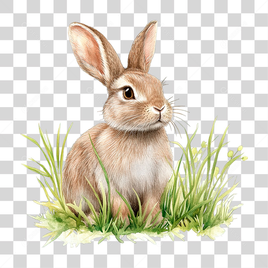 Elemento 3D Coelho PNG Transparente