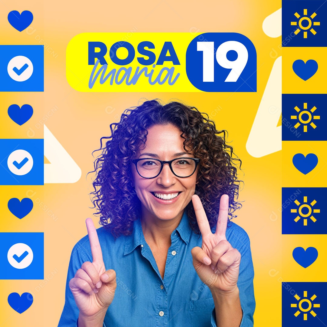 Política Candidata Rosa Maria Social Media PSD Editável