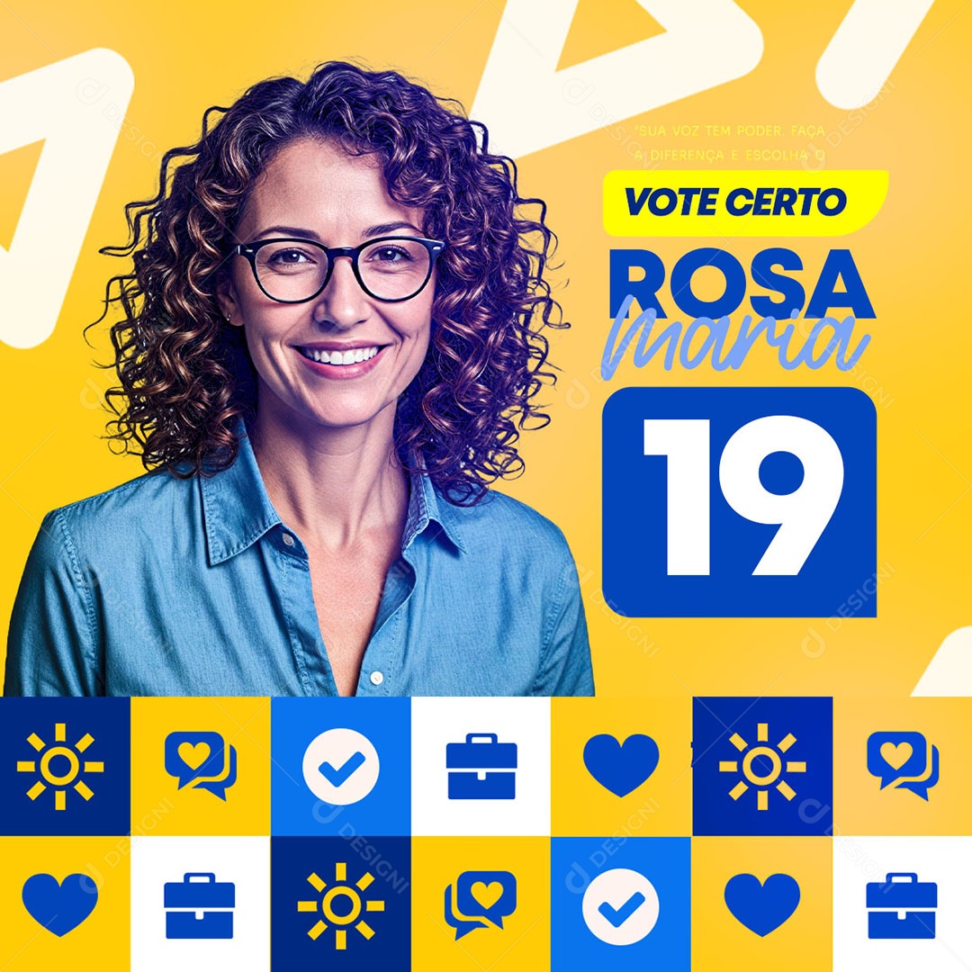 Política Candidata Rosa Maria Social Media PSD Editável