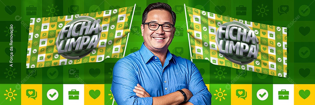 Banner Política Ficha Limpa Social Media PSD Editável