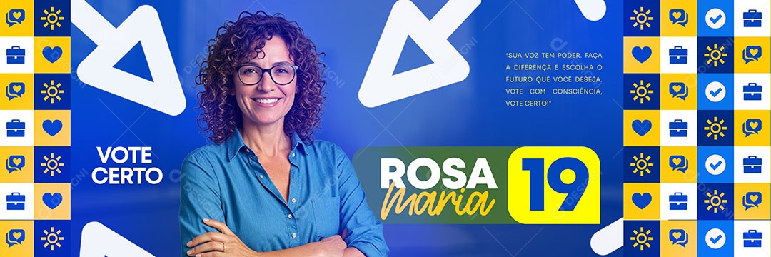 Banner Política Candidata Rosa Maria Social Media PSD Editável