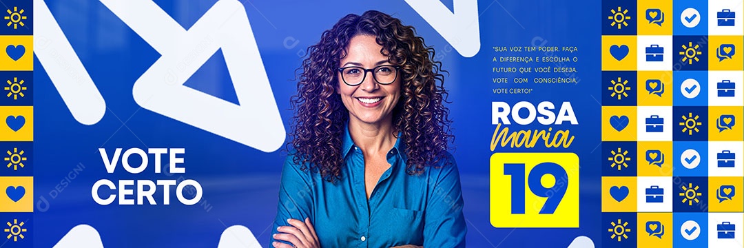 Banner Política Candidata Rosa Maria Social Media PSD Editável
